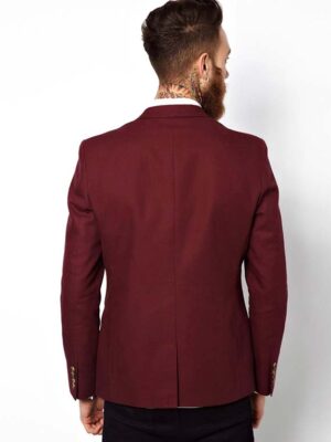 ASOS Slim Fit Blazer In Cotton with 1 Button