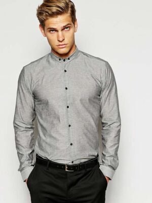 HUGO by Hugo Boss Shirt with Small Button Down Collar