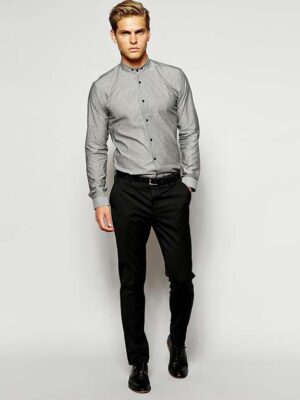 HUGO by Hugo Boss Shirt with Small Button Down Collar